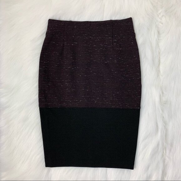 Aritzia Wilfred Campagne Pencil Skirt Heathered High Rise Waist zipper Size 0 - Picture 15 of 15